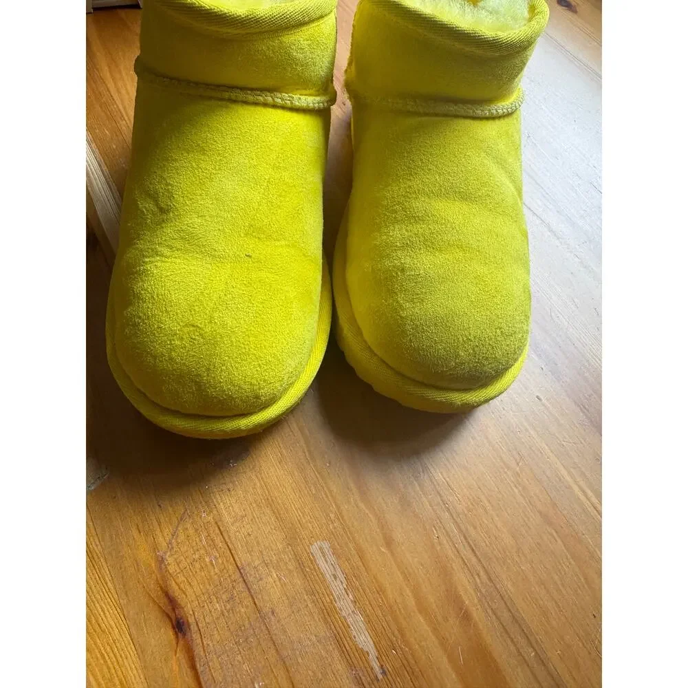 UGG Kids' Classic Ultra Mini Boots - Canary Yellow - Size 2